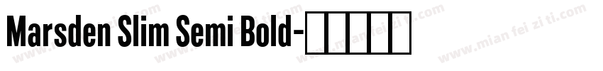Marsden Slim Semi Bold字体转换